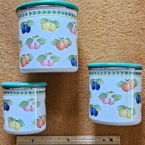Villeroy & Boch French Garden Fleurence-style 3-piece canister set